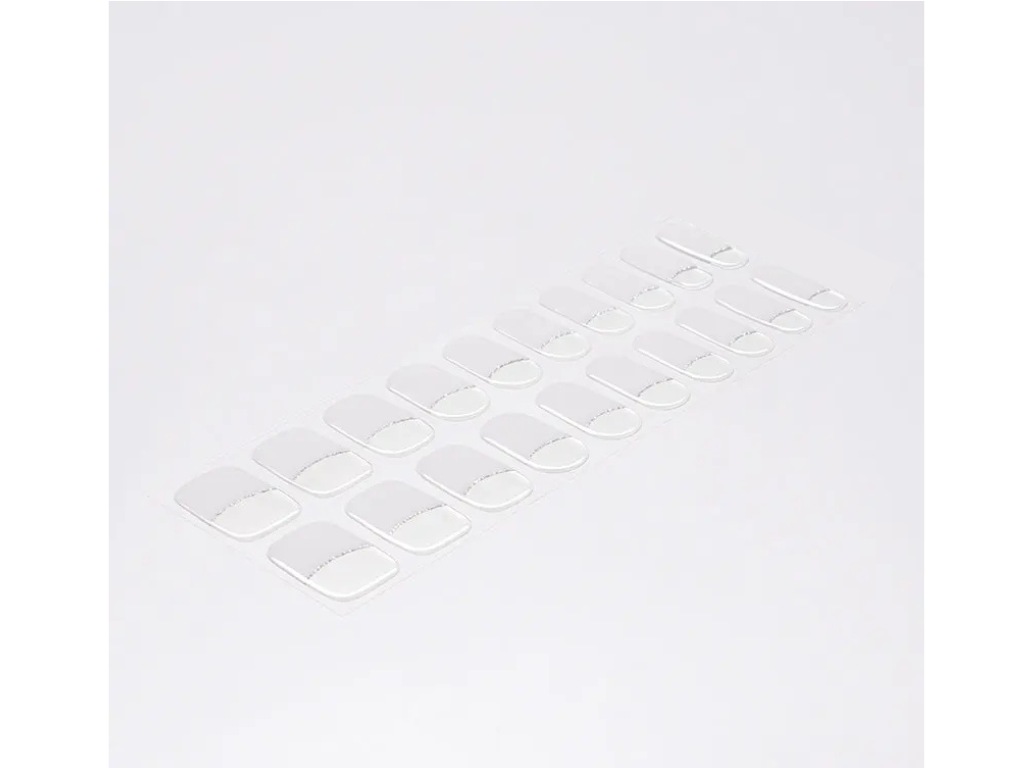 White Elegance semi-cured gel nail strips by MANITIME – detail 3