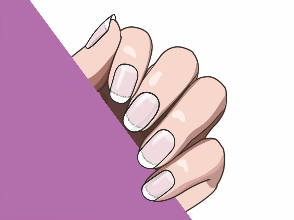 White Elegance semi-cured gel nail strips by MANITIME – detail 4