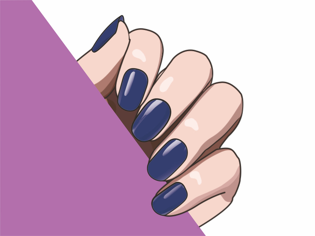 Midnight Blue semi-cured gel nail strips by MANITIME – detail 5