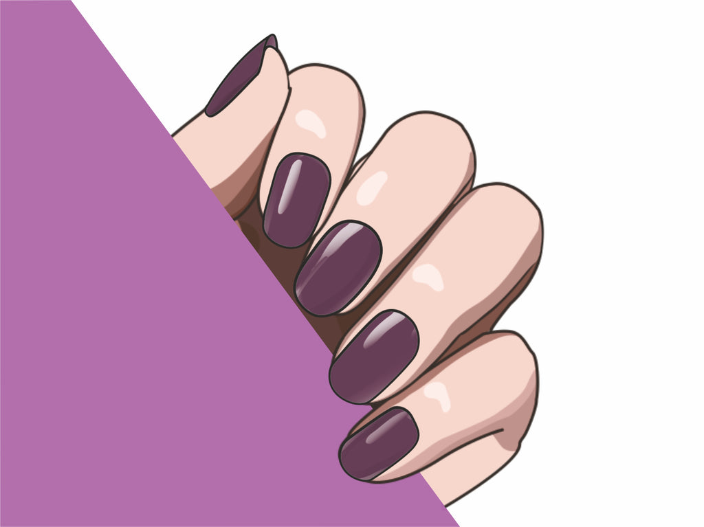 Deep Burgundy semi-cured gel nail strips by MANITIME – detail 5