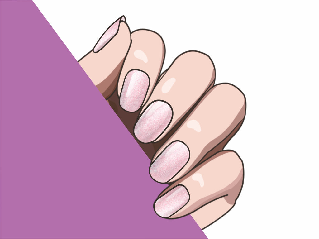 Pearl Pink semi-cured gel nail strips by MANITIME – detail 7