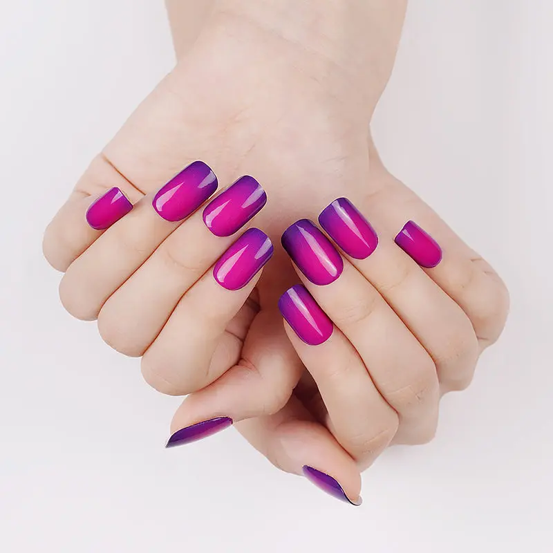 Magenta Mystique semi-cured gel nail strips by MANITIME
