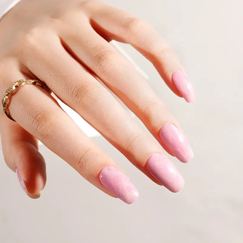 Pink Marble – polotvrzené gelové nálepky MANITIME – detail 3