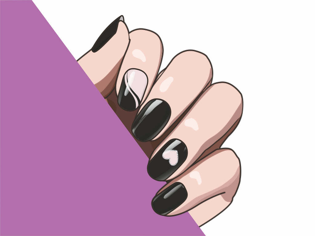 Black Romance semi-cured gel nail strips by MANITIME – detail 6