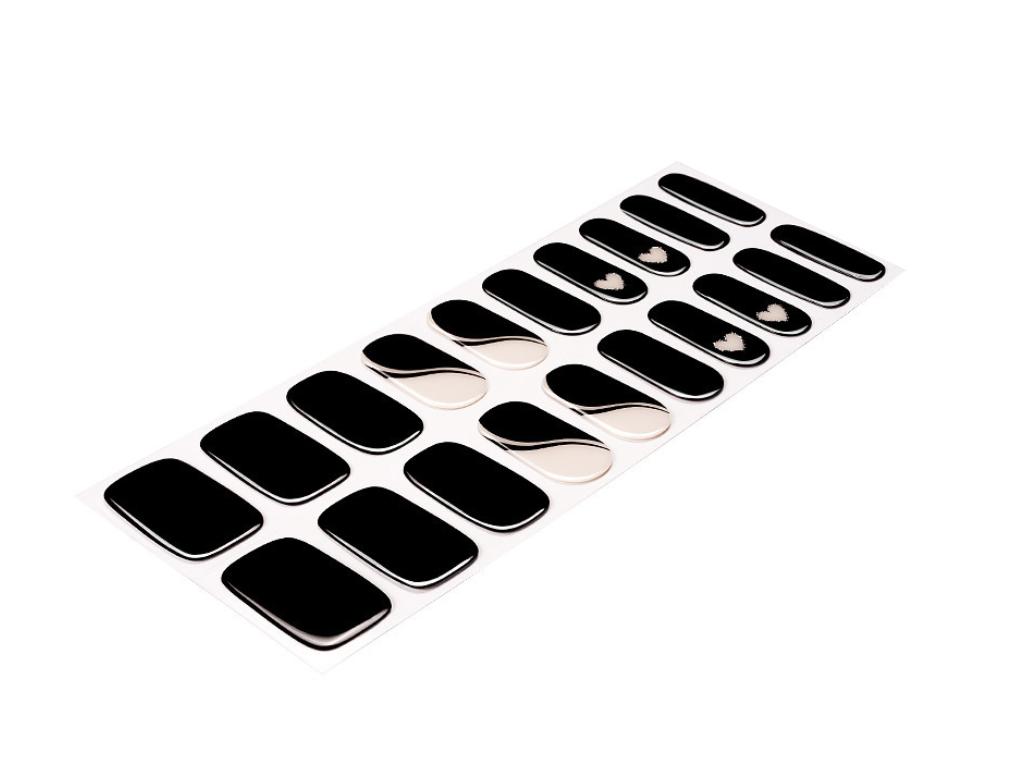 Black Romance semi-cured gel nail strips by MANITIME – detail 5