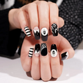 Gothic Wednesday semi-cured gel nail strips by MANITIME