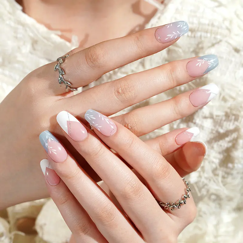 Soft Meadow semi-cured gel nail strips by MANITIME – detail 2