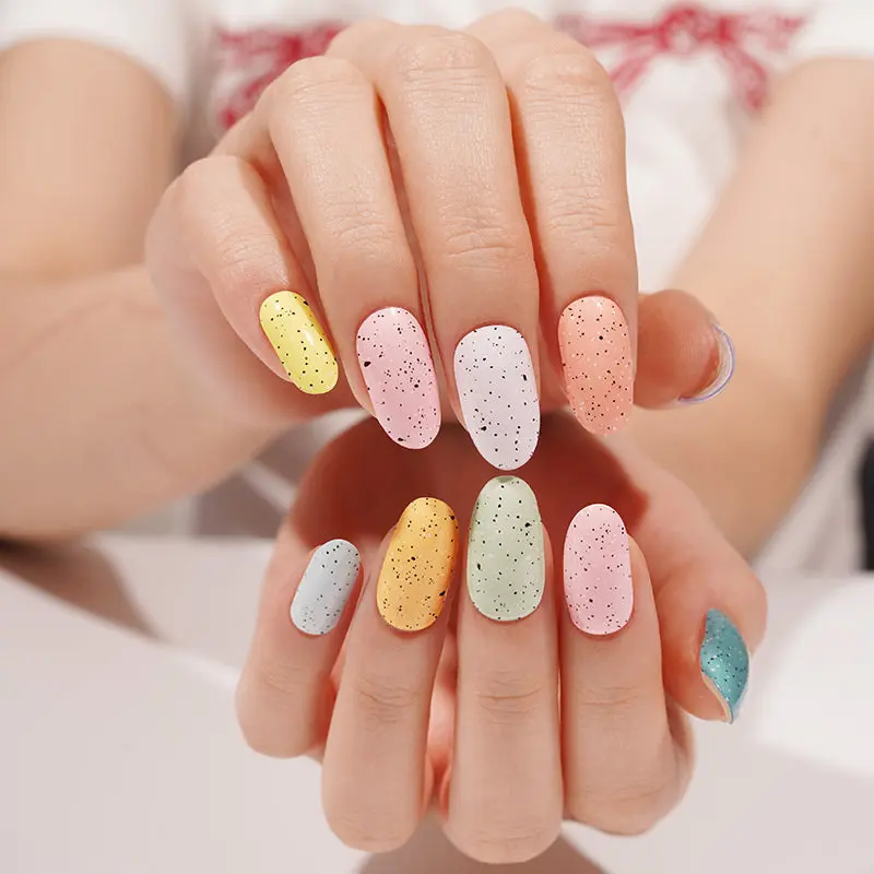 Eggstatic Joy semi-cured gel nail strips by MANITIME