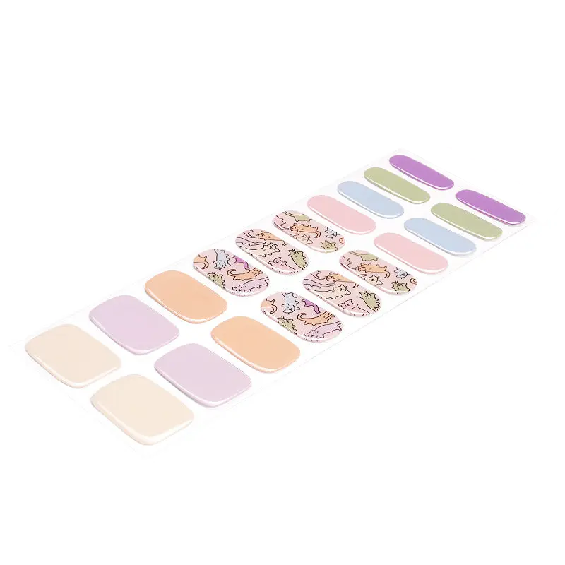 Pastel Cats semi-cured gel nail strips by MANITIME – detail 5