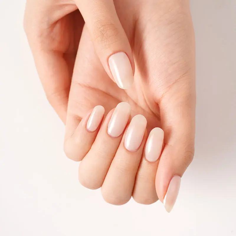 Nude Cream semi-cured gel nail strips by MANITIME – detail 2