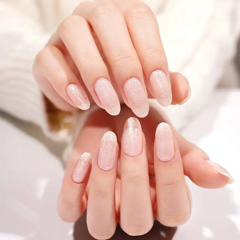 Shimmer Light semi-cured gel nail strips by MANITIME
