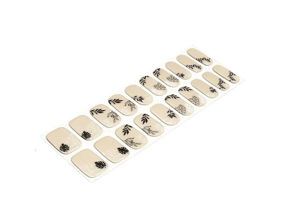 Meadow Leaves semi-cured gel nail strips by MANITIME – detail 4