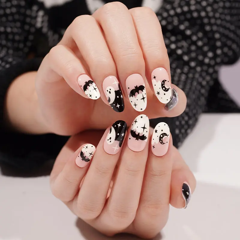 Haunted Glow semi-cured gel nail strips by MANITIME