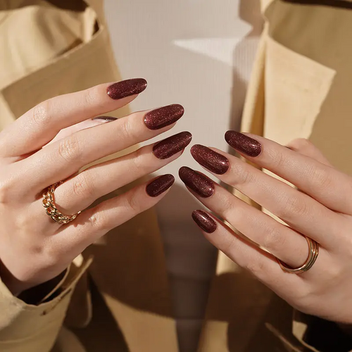 Cocoa Glitter semi-cured gel nail strips by MANITIME – detail 2
