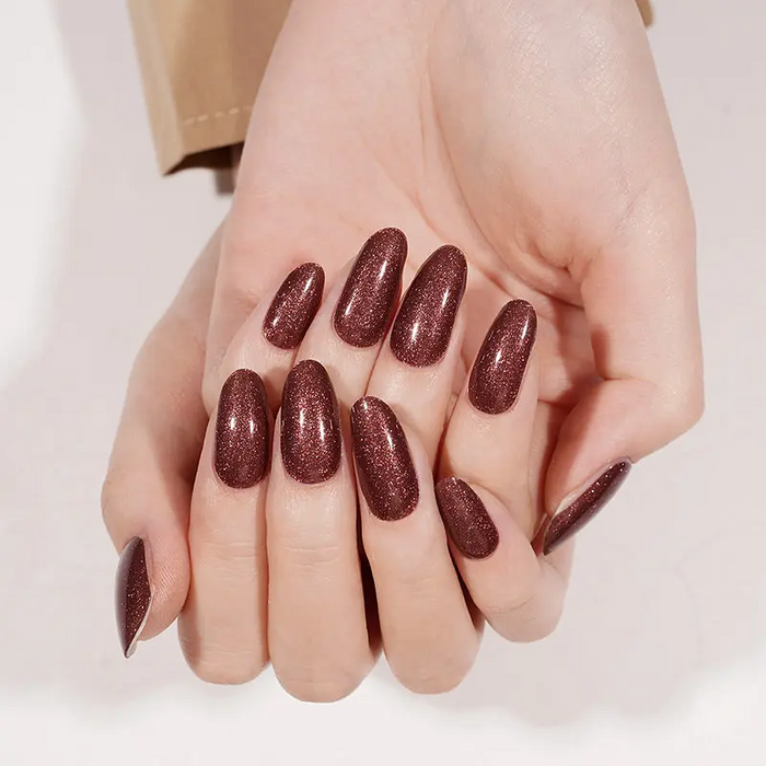 Cocoa Glitter – Gel Nail Strips